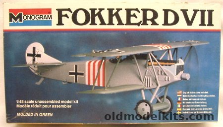 Monogram 1/48 Fokker D-VII - (DVII), 5203 plastic model kit